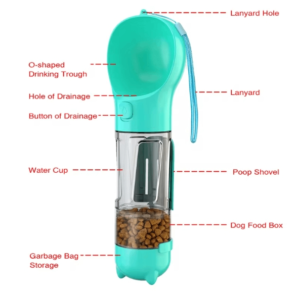 PetKit 3-em-1: Hidratação e Alimentação Portátil