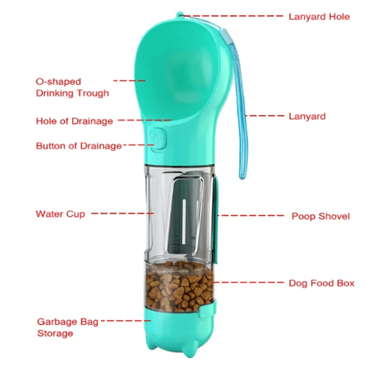 PetKit 3-em-1: Hidratação e Alimentação Portátil
