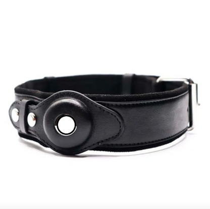 Coleira de Couro com Localizador GPS