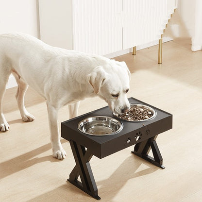 Taça Ajustável em Aço Inoxidável para Cães