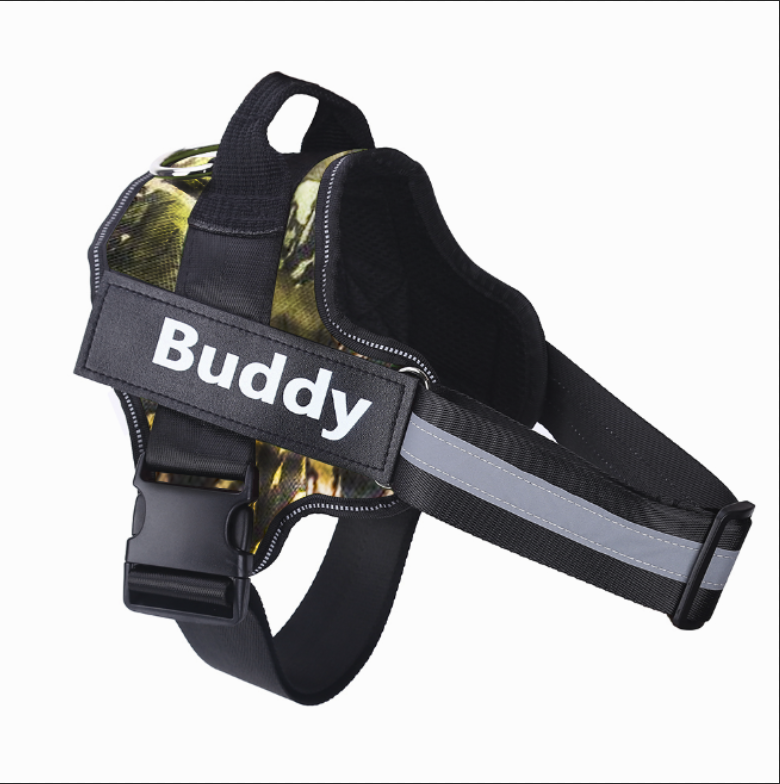 Arnês Refletor Ajustável Anti Puxão para Cães (Buddy)