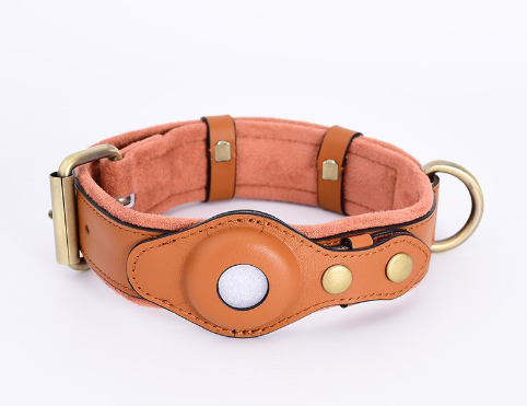 Coleira de Couro com Localizador GPS